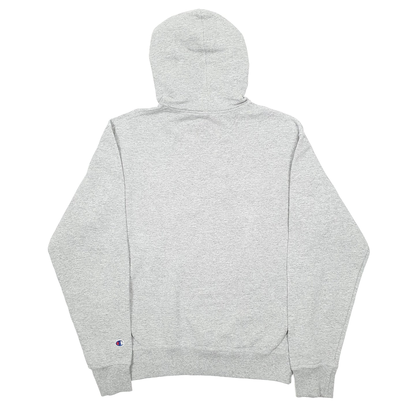 Mens Grey Champion Spellout Hoodie Jumper