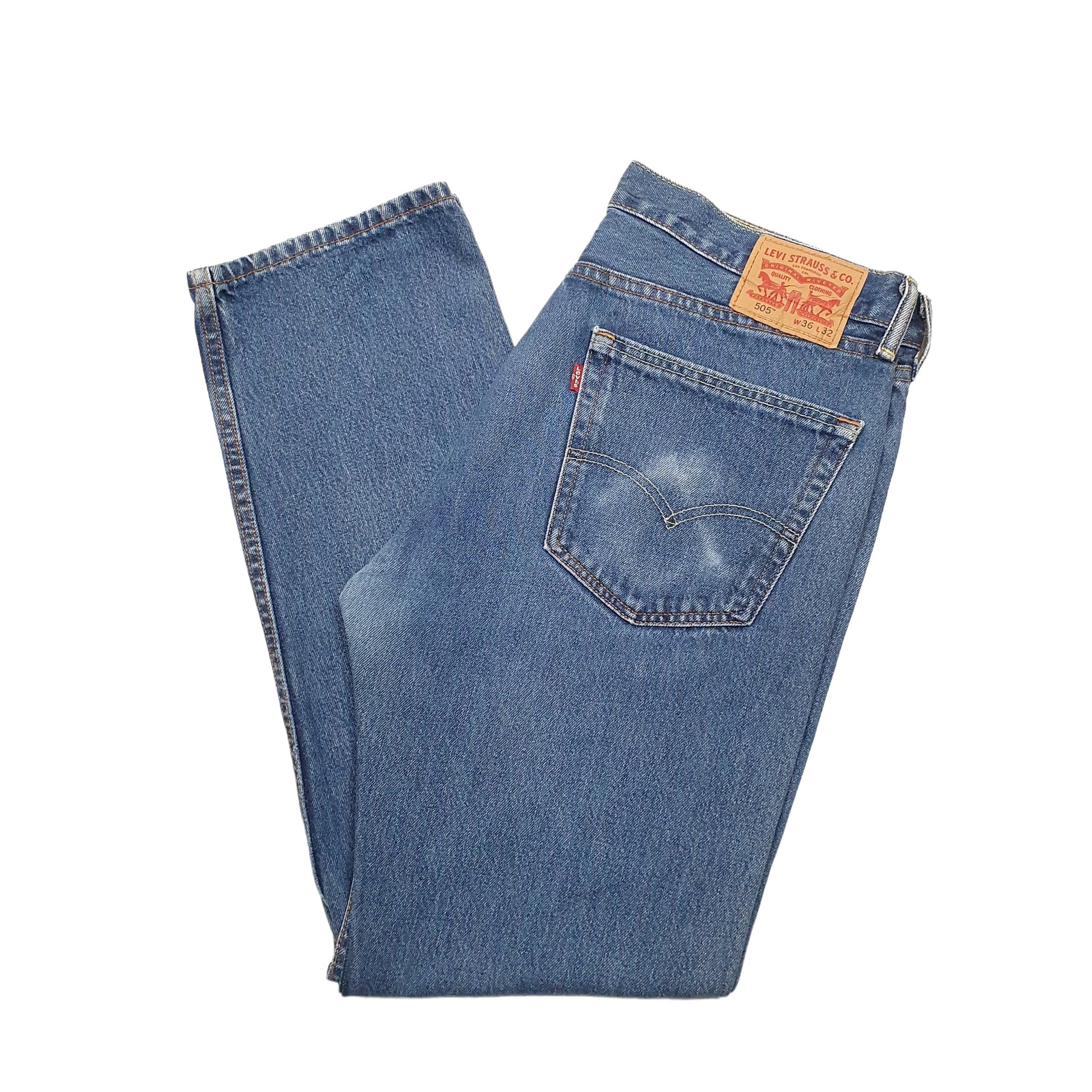 Mens Blue Levis  505 JeansW36 L32