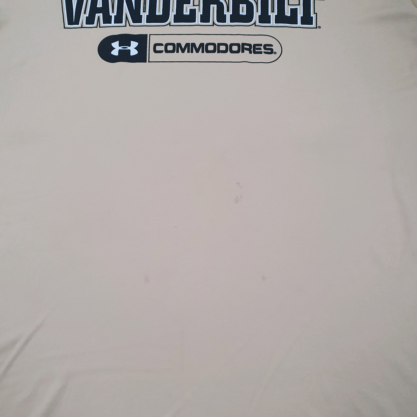 Under Armour Heat Gear Vanderbilt Commodores Short Sleeve Polyester T Shirt Cream