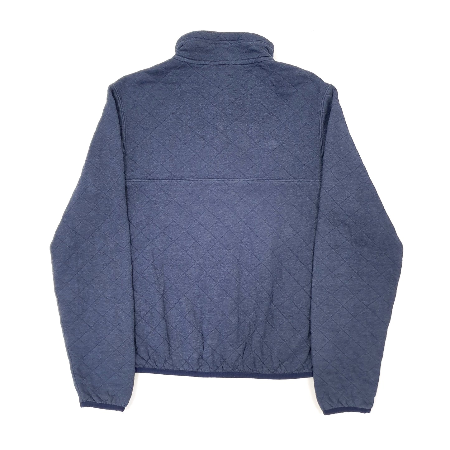 Mens Navy Patagonia Organic Quilted Snap T Synchilla Quarter Zip Jumper