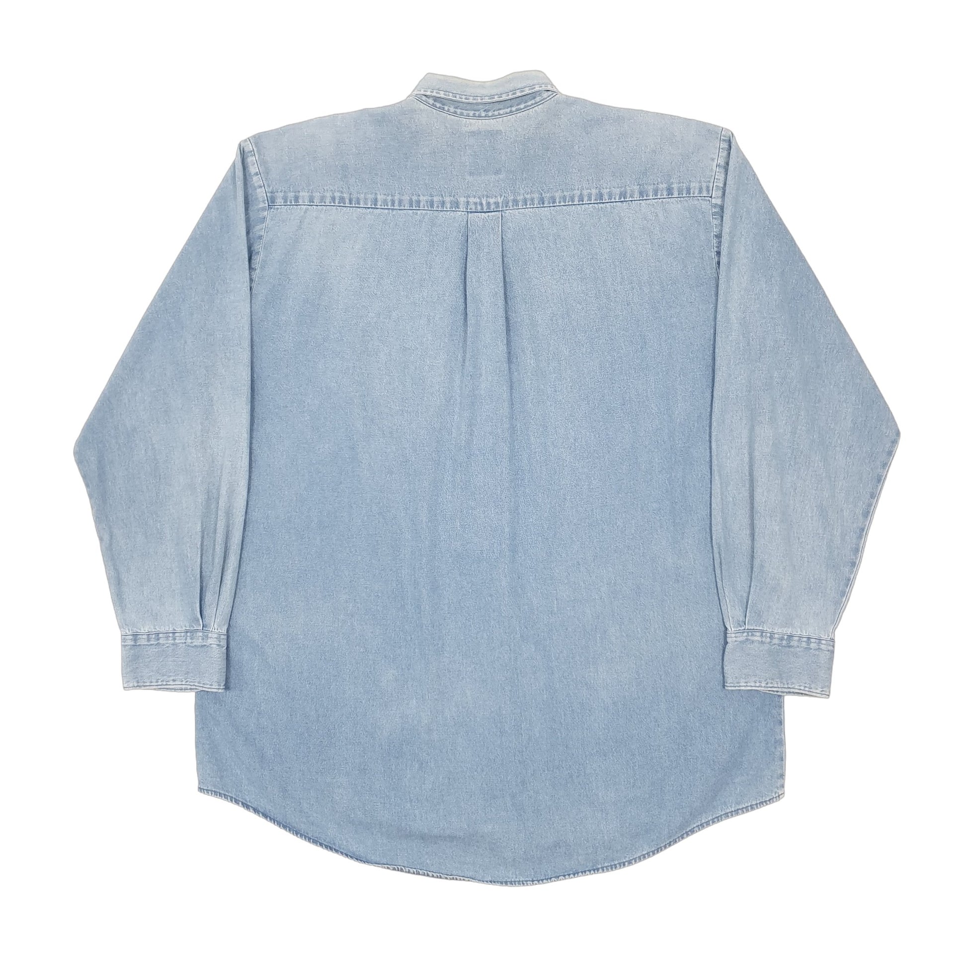 Mens Blue Dickies Denim Shacket Workwear Long Sleeve Shirt