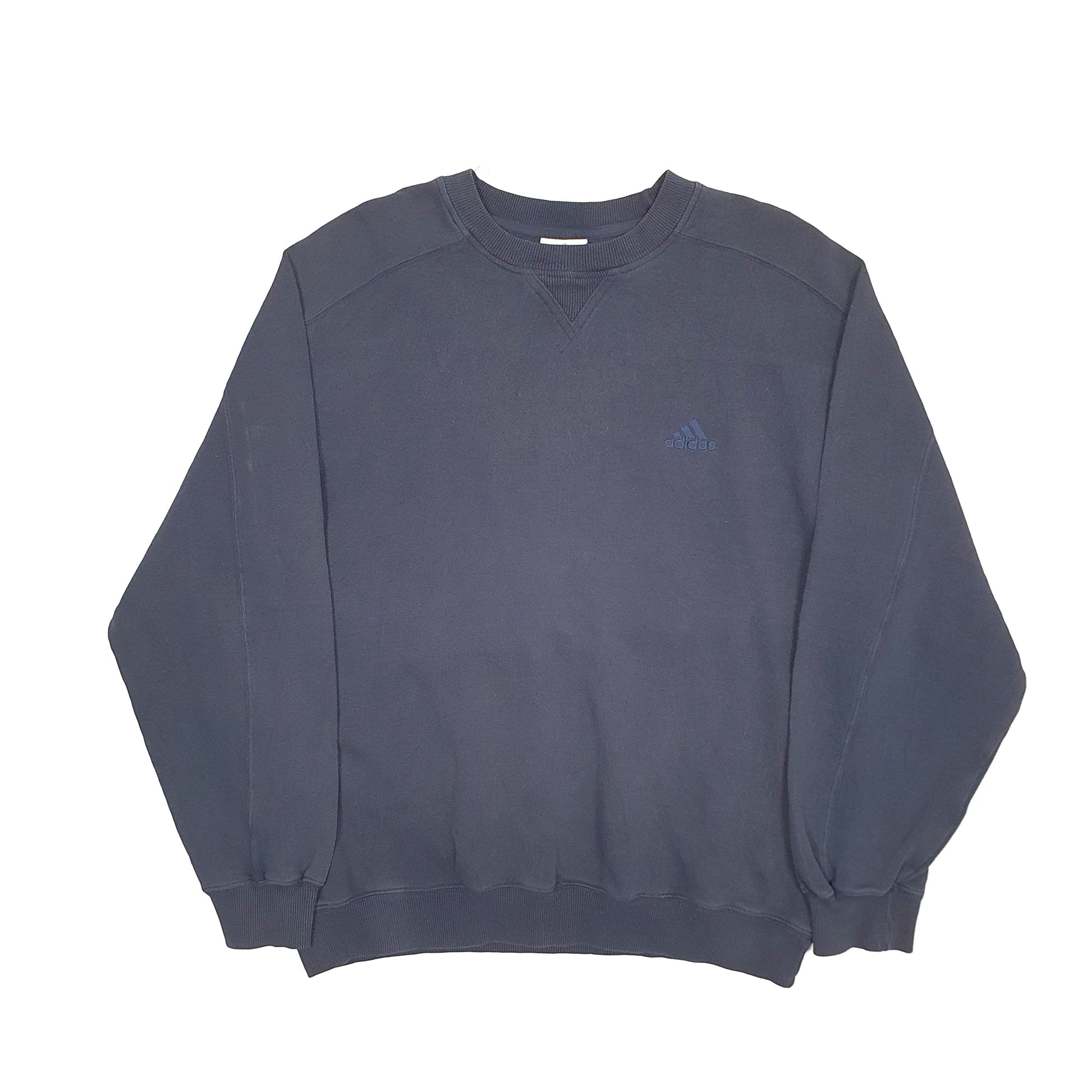Mens Navy Adidas  Crewneck Jumper