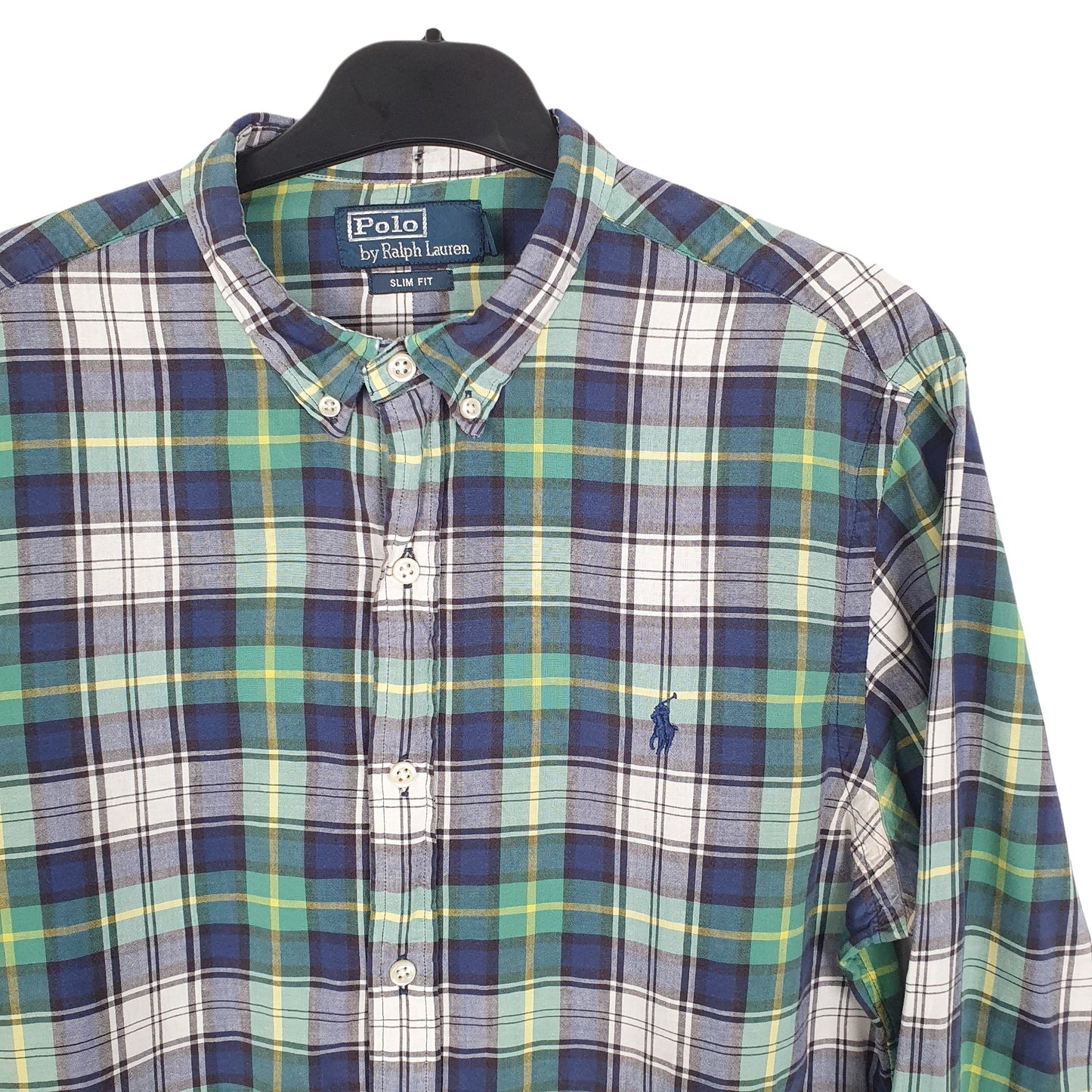 Ralph Lauren Long Sleeve Slim Fit Check Shirt Green