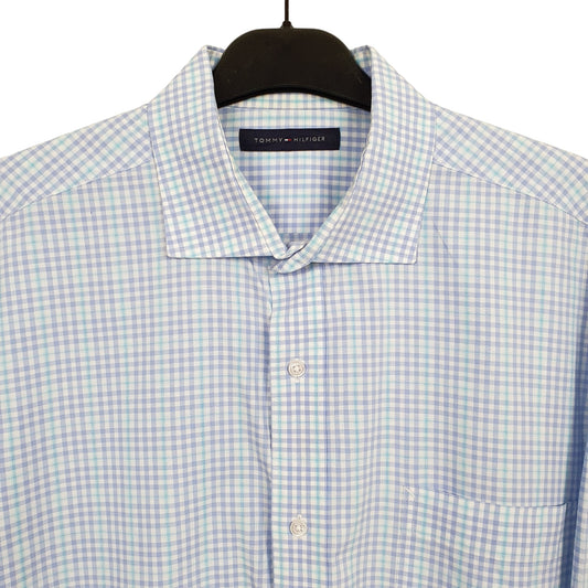 Tommy Hilfiger Long Sleeve Regular Fit Check Shirt Blue