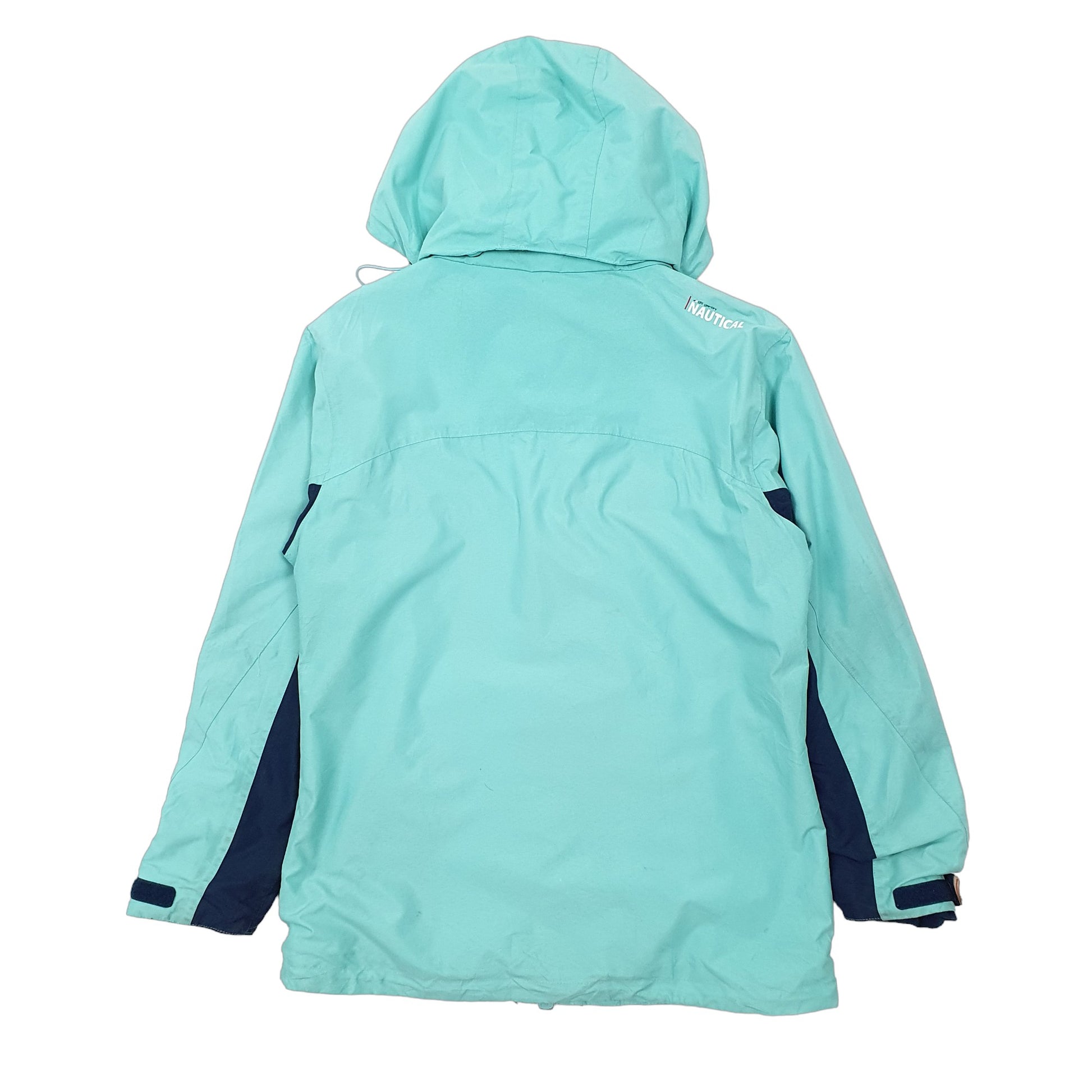 Womens Blue GTI Nautical Getting Hooded Sailing Rain Coat Coat