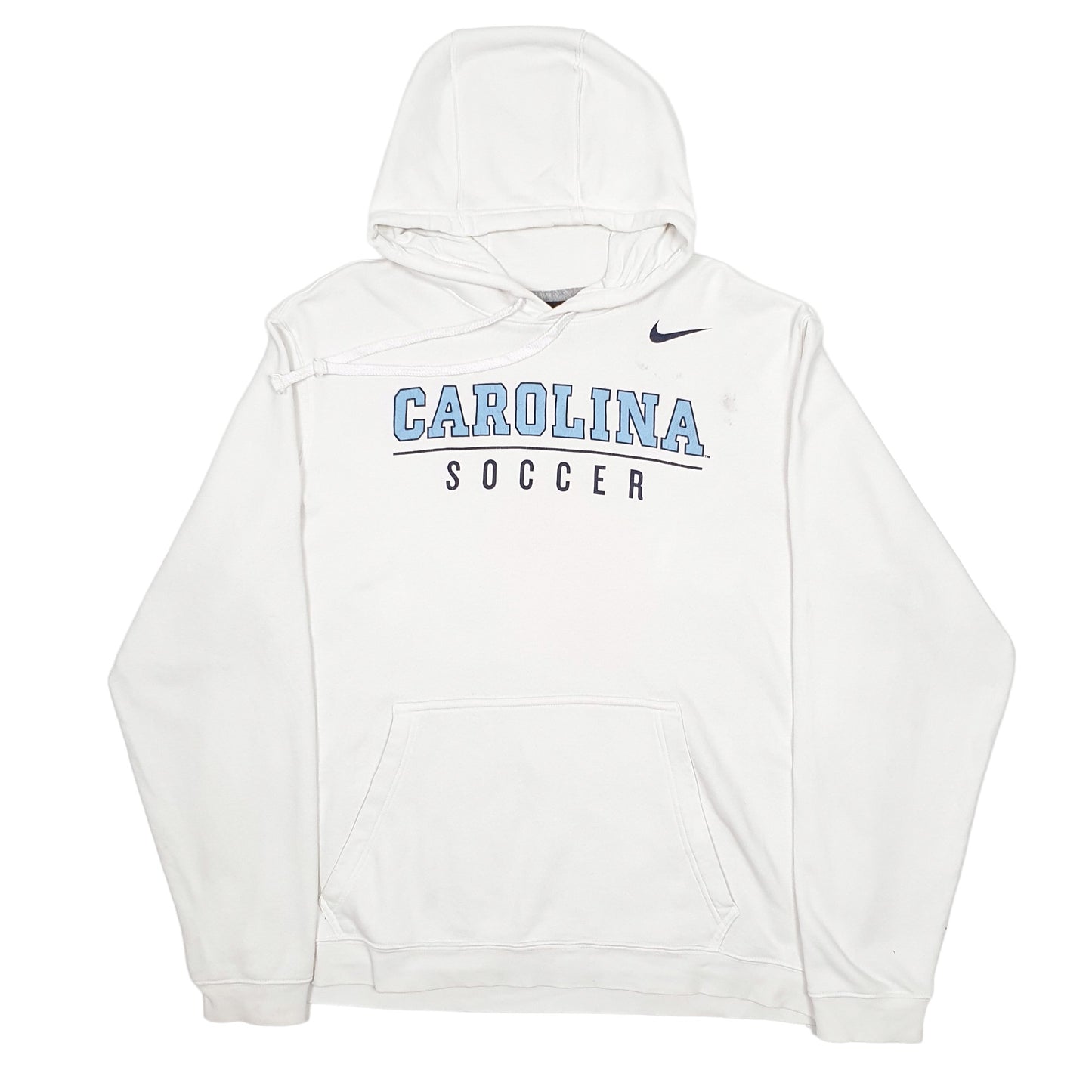 Mens White Nike Spellout Hoodie Jumper