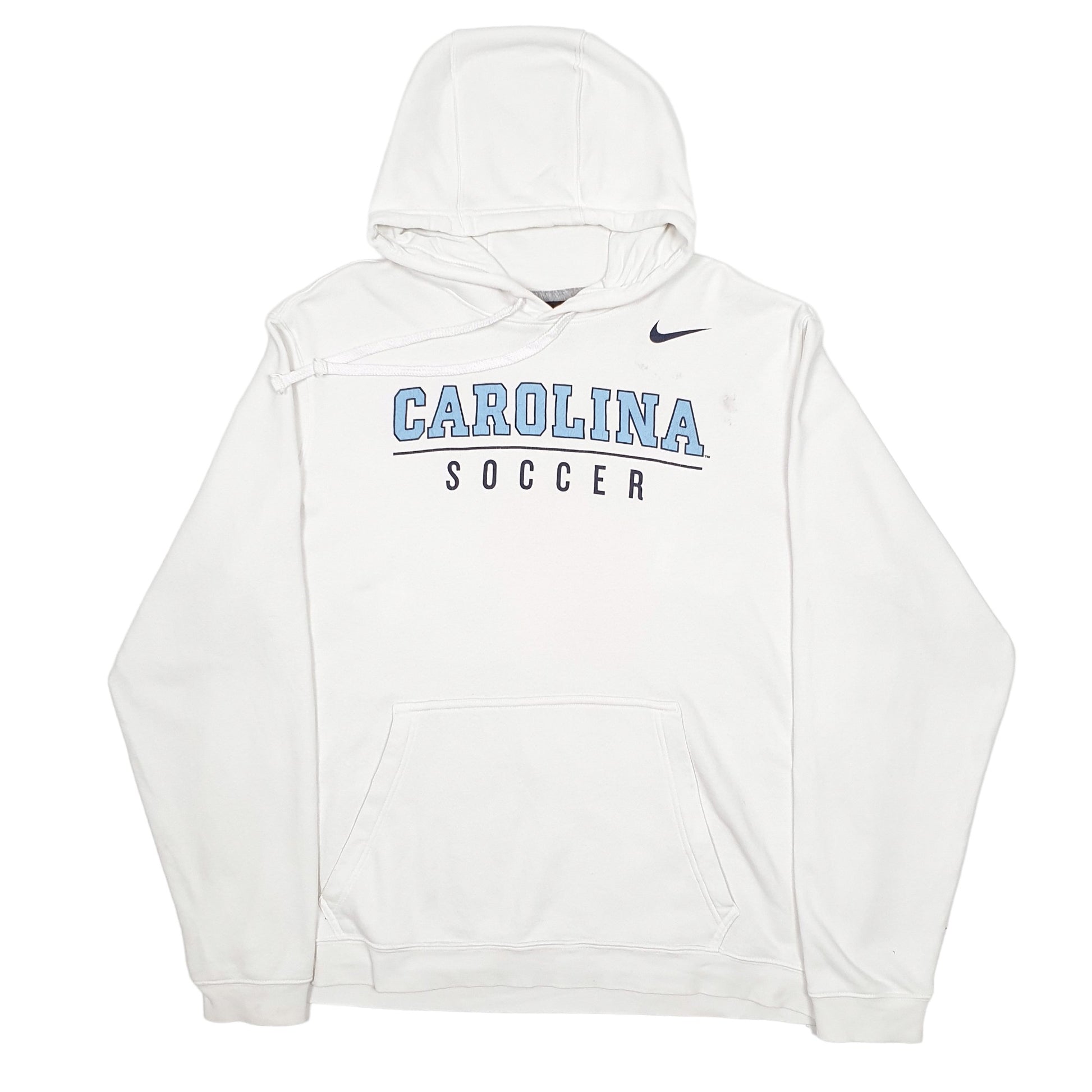 Mens White Nike Spellout Hoodie Jumper