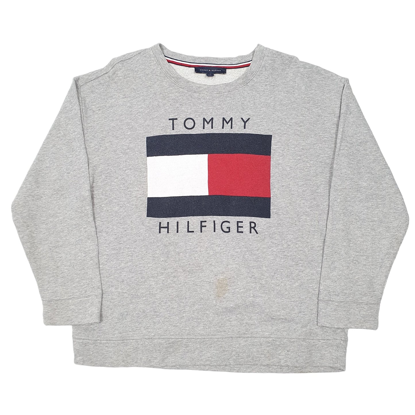 Mens Grey Tommy Hilfiger  Crewneck Jumper