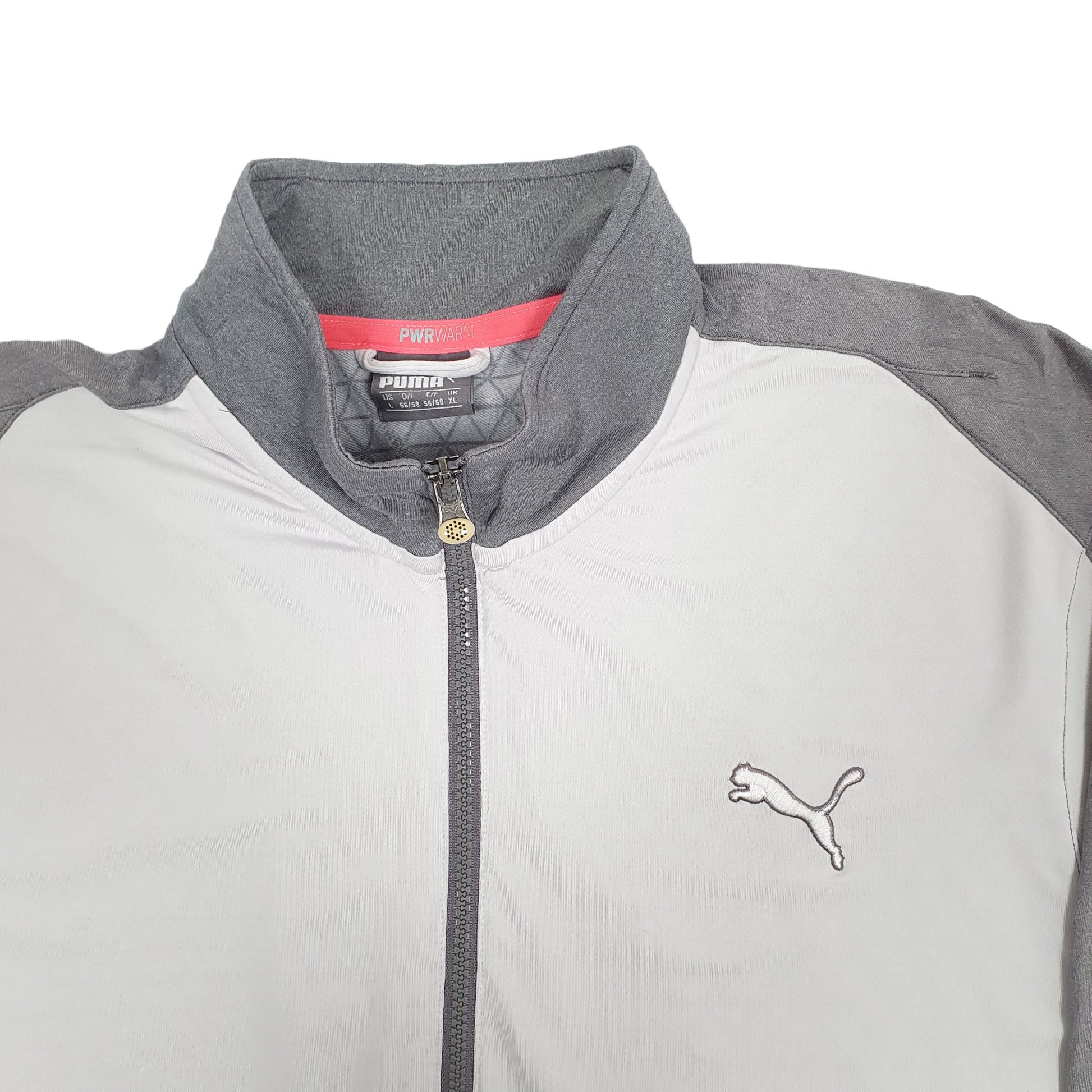 Mens Grey Puma Golf Quarter Zip Jumper
