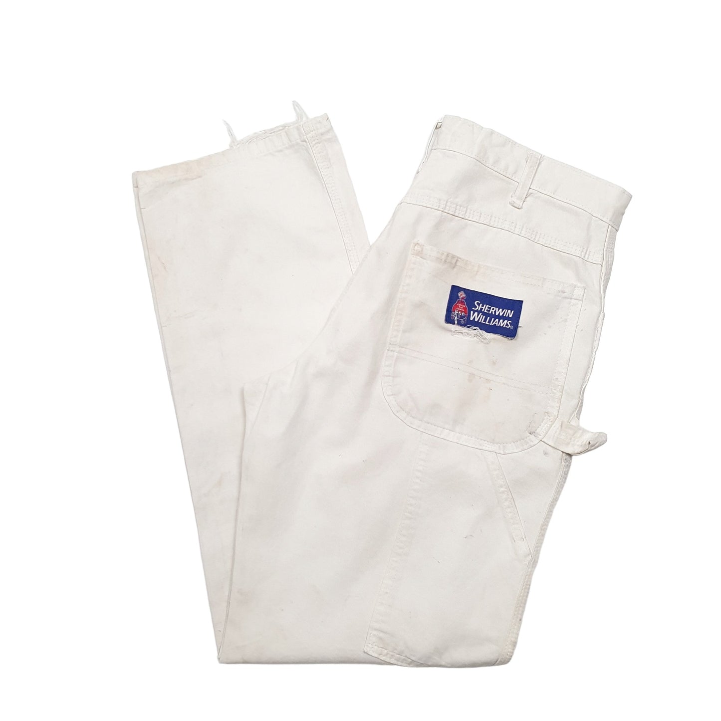 Mens White Dickies  Carpenter Trousers