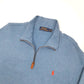 Mens Blue Polo Ralph Lauren  Quarter Zip Jumper