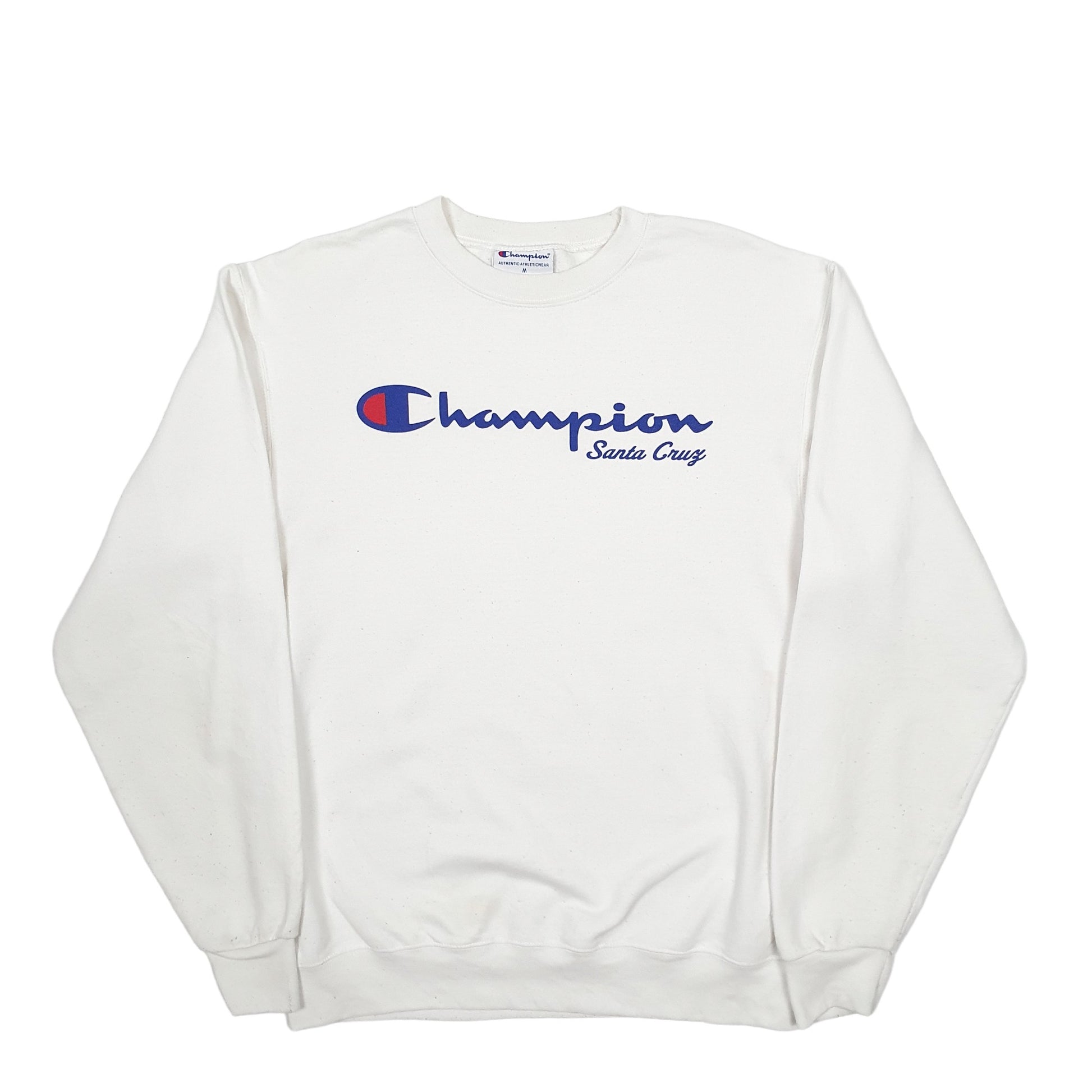 Mens White Champion Santa Cruz Crewneck Jumper