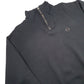Mens Black Champion  Quarter Zip Jumper