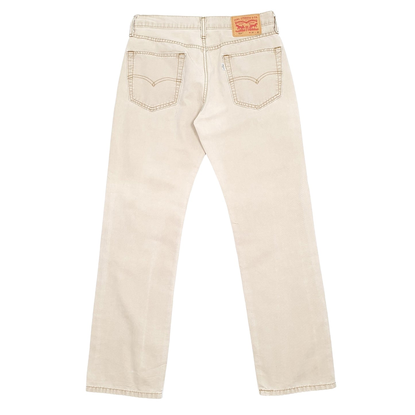 Levis 514 Straight Fit Jeans W30 L30 Beige