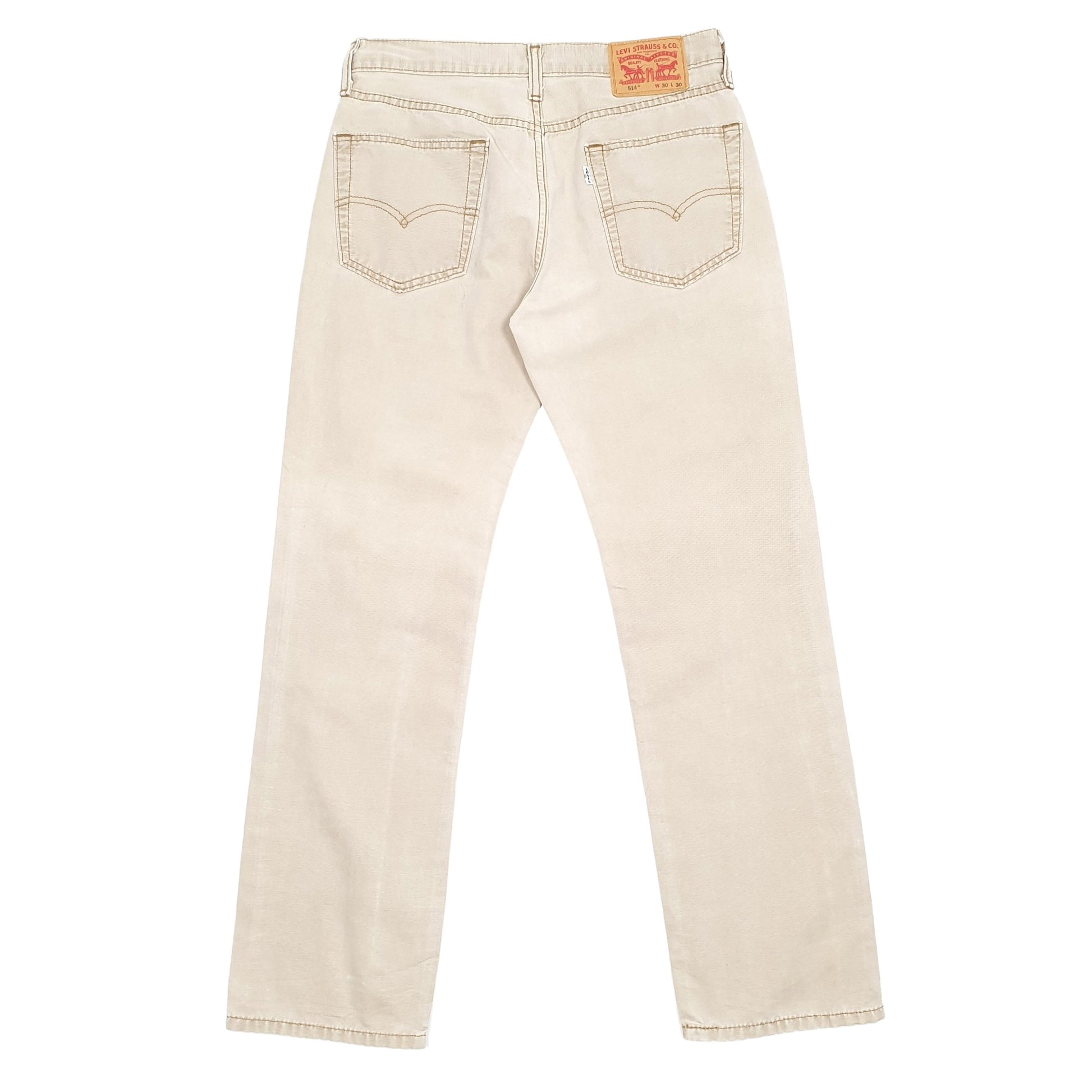 Levis 514 Straight Fit Jeans W30 L30 Beige