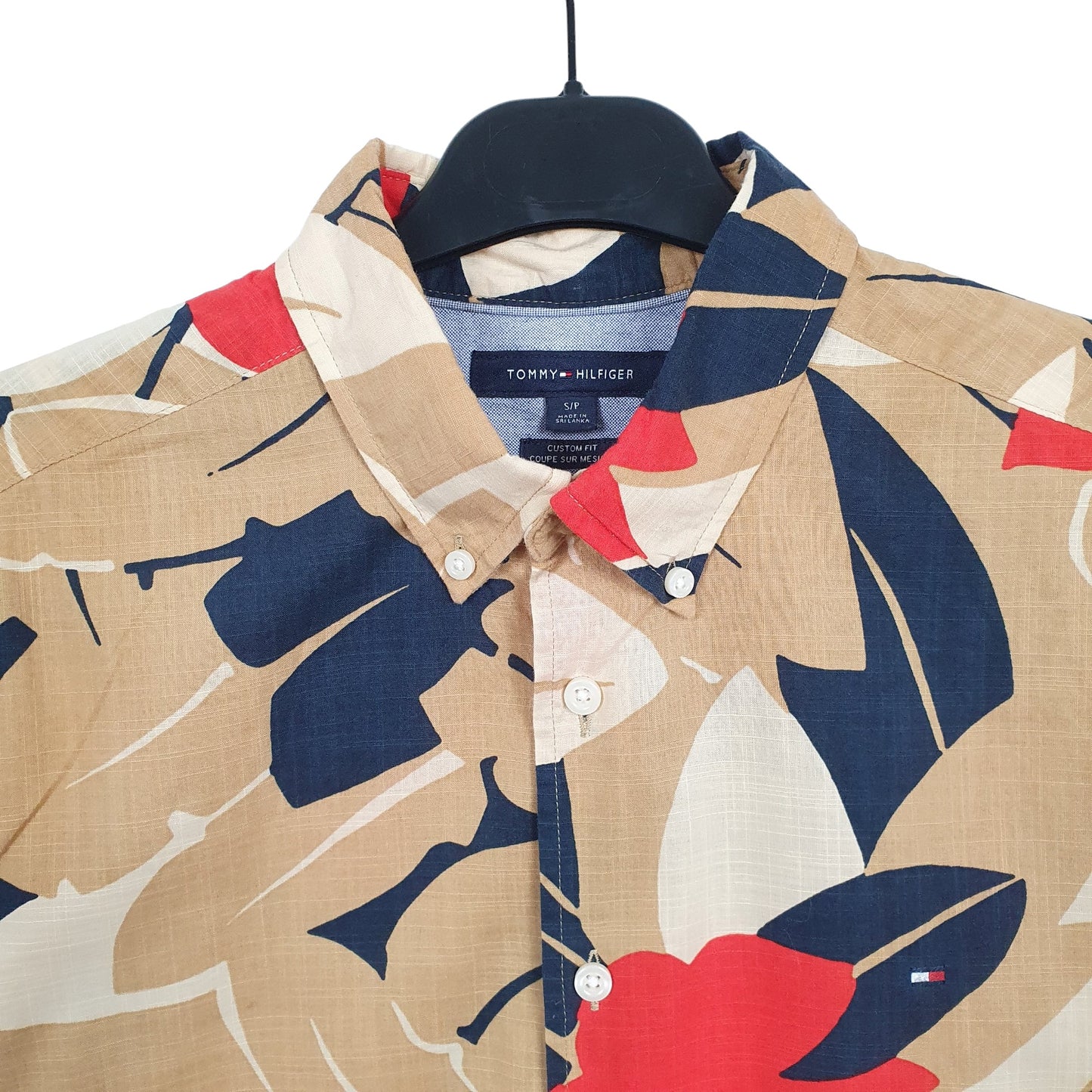 Tommy Hilfiger Pattern Leaves Short Sleeve Regular Fit Shirt Brown
