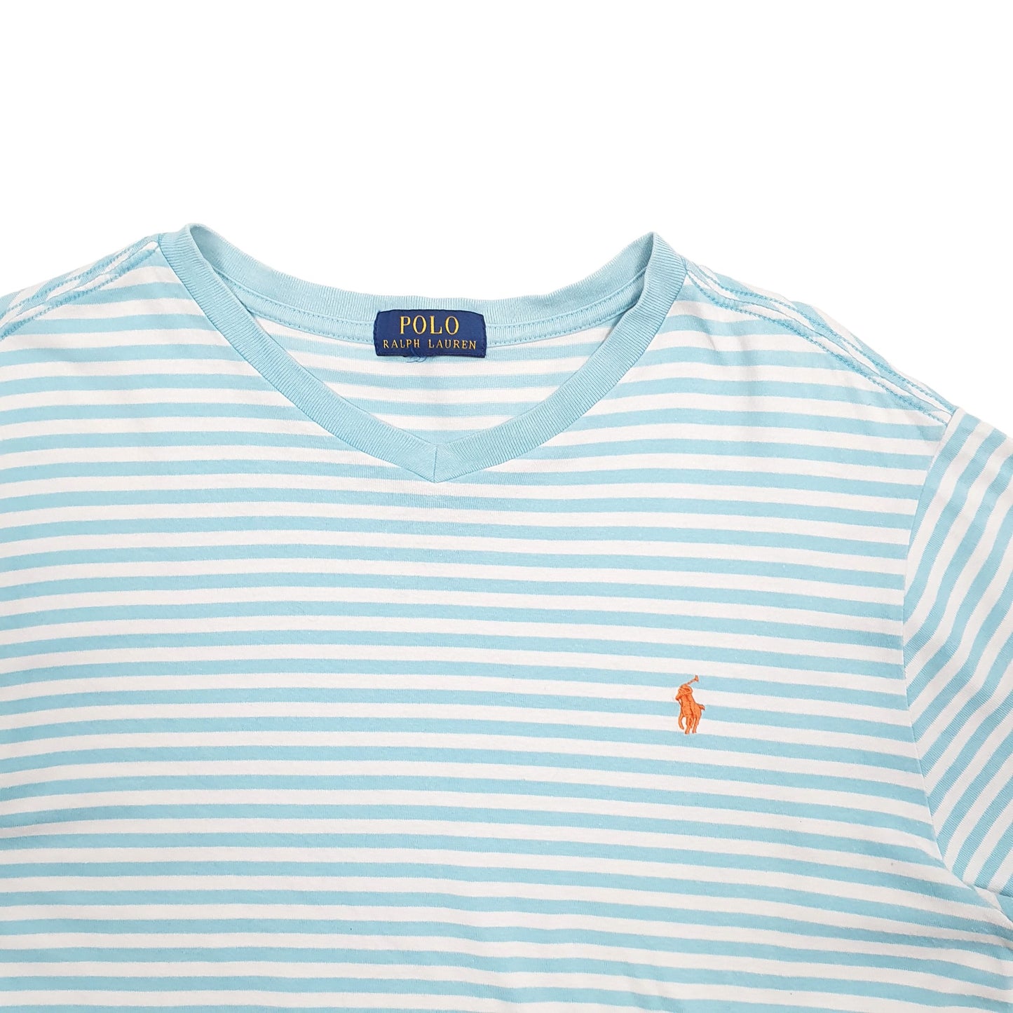 Mens Blue Ralph Lauren Striped Short Sleeve T Shirt