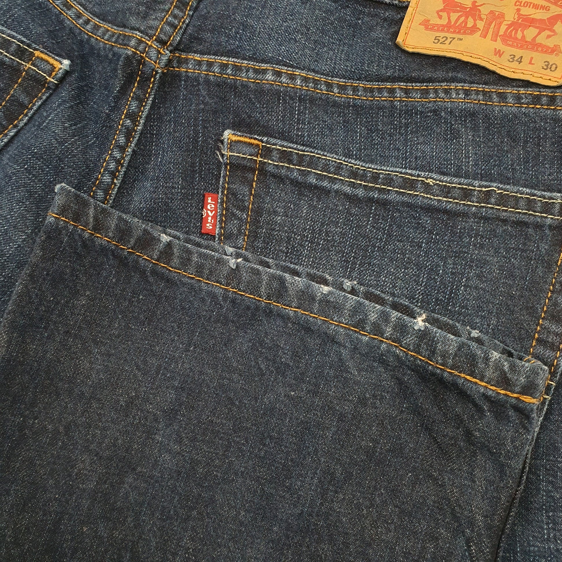 Levis 527 Bootcut Fit Jeans W34 L30 Blue
