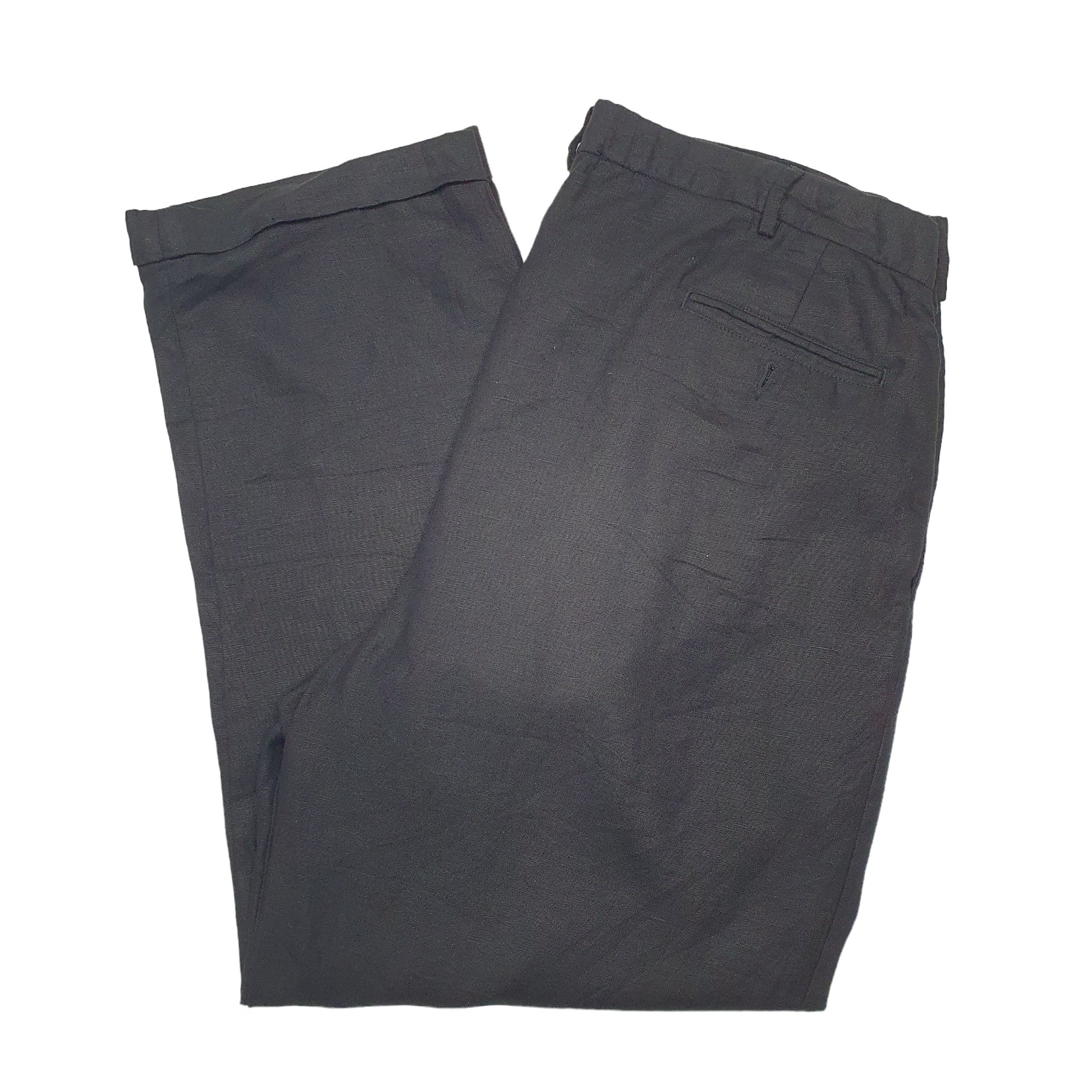Mens Black Polo Ralph Lauren Linen Chino Trousers