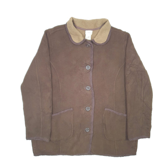 Mens LL Bean Button Down Jacket Brown