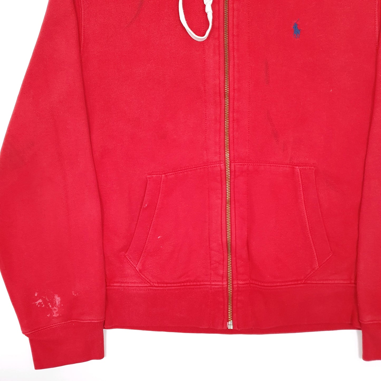 Mens Red Polo Ralph Lauren Hoodie Full Zip Jumper