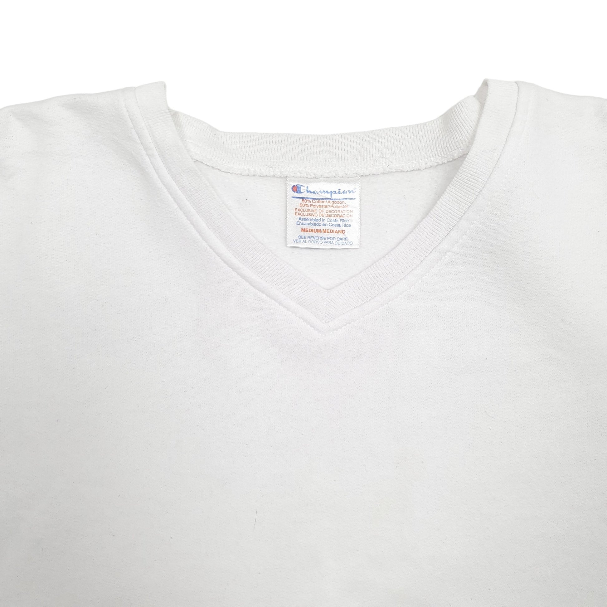 Womens White Champion  Crewneck Jumper