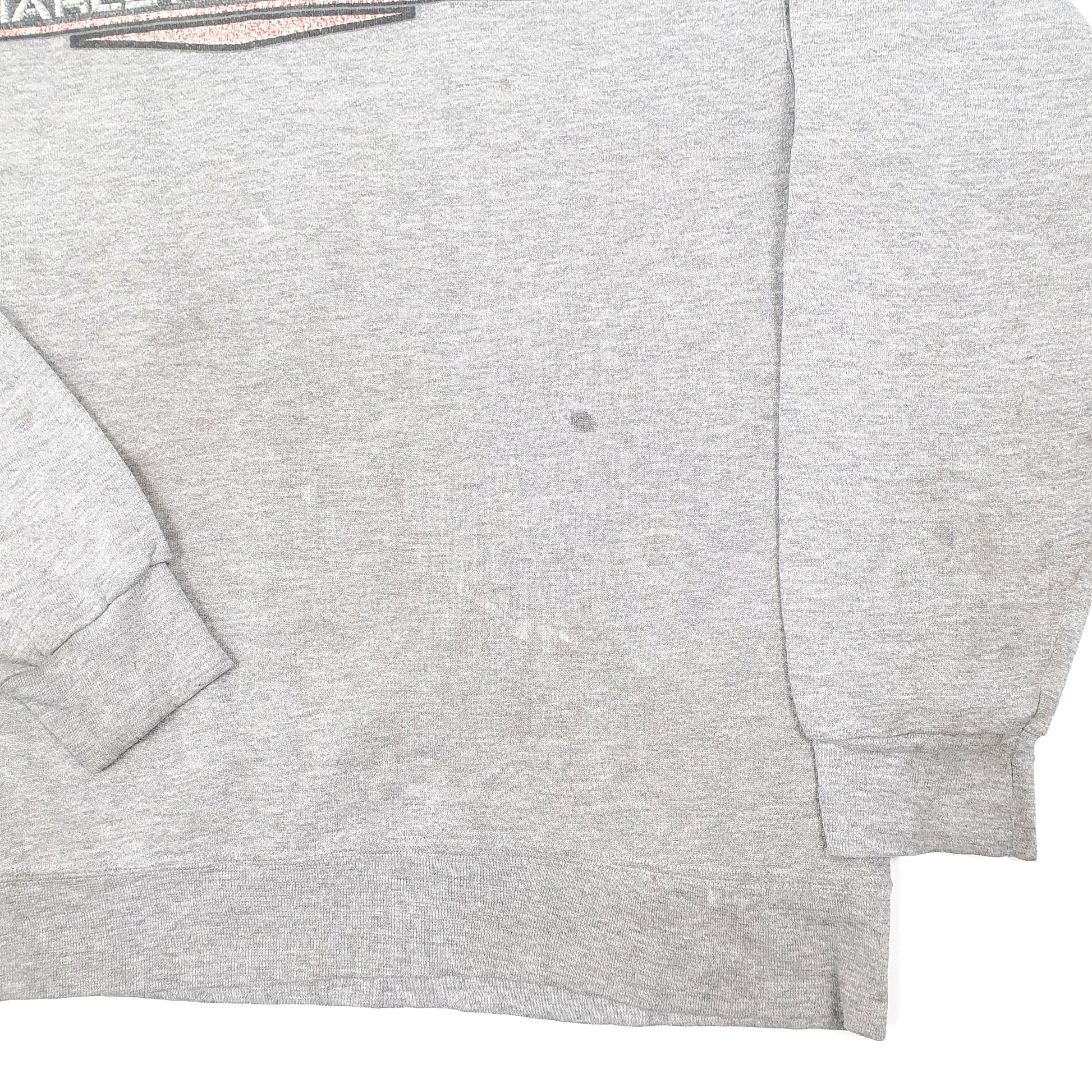 Mens Grey Harley Davidson Motorcycles Crewneck Jumper