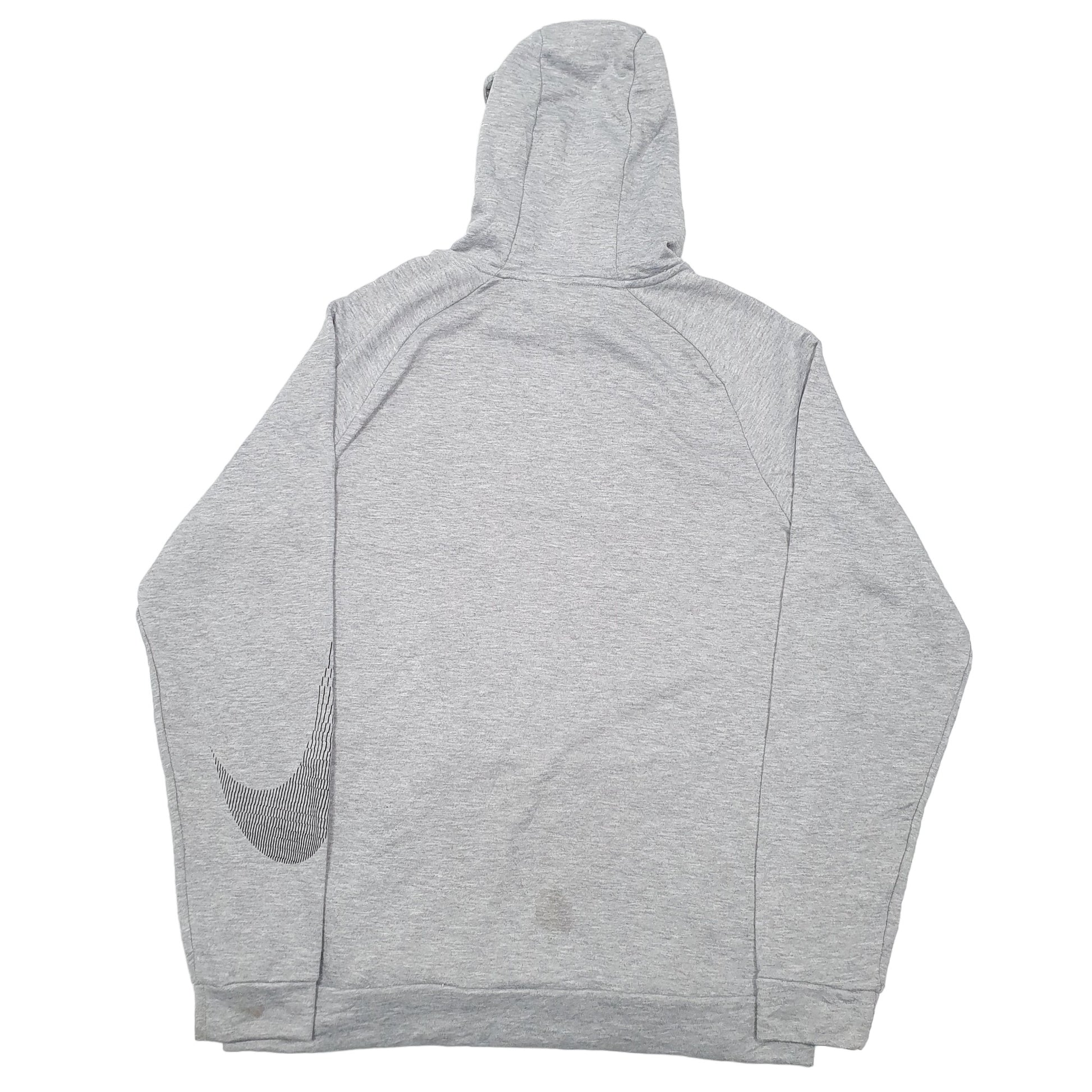 Mens Grey Nike Active Dri Fit Running Workout Hoodie Jumper