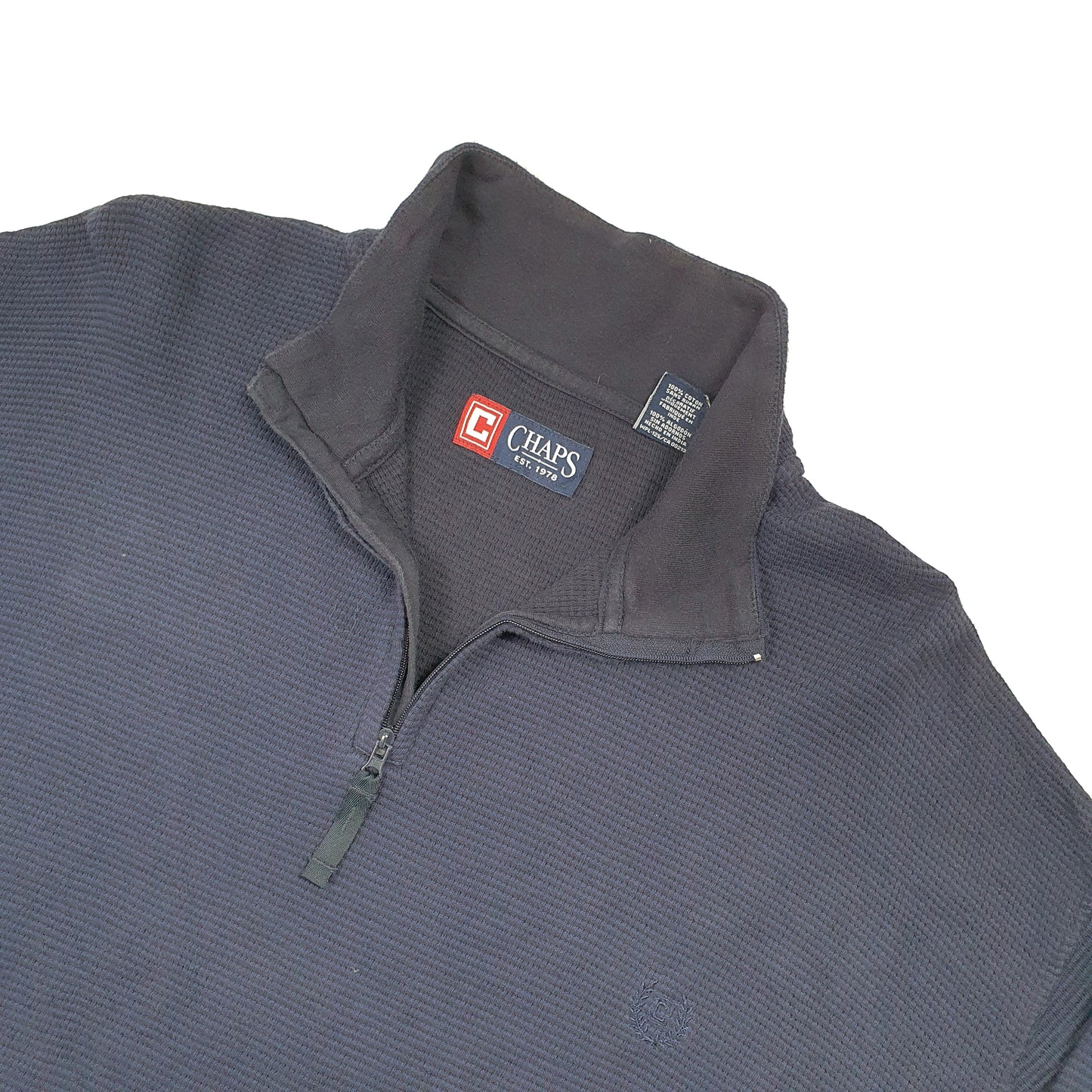 Chaps Quarter Zip XXL Navy