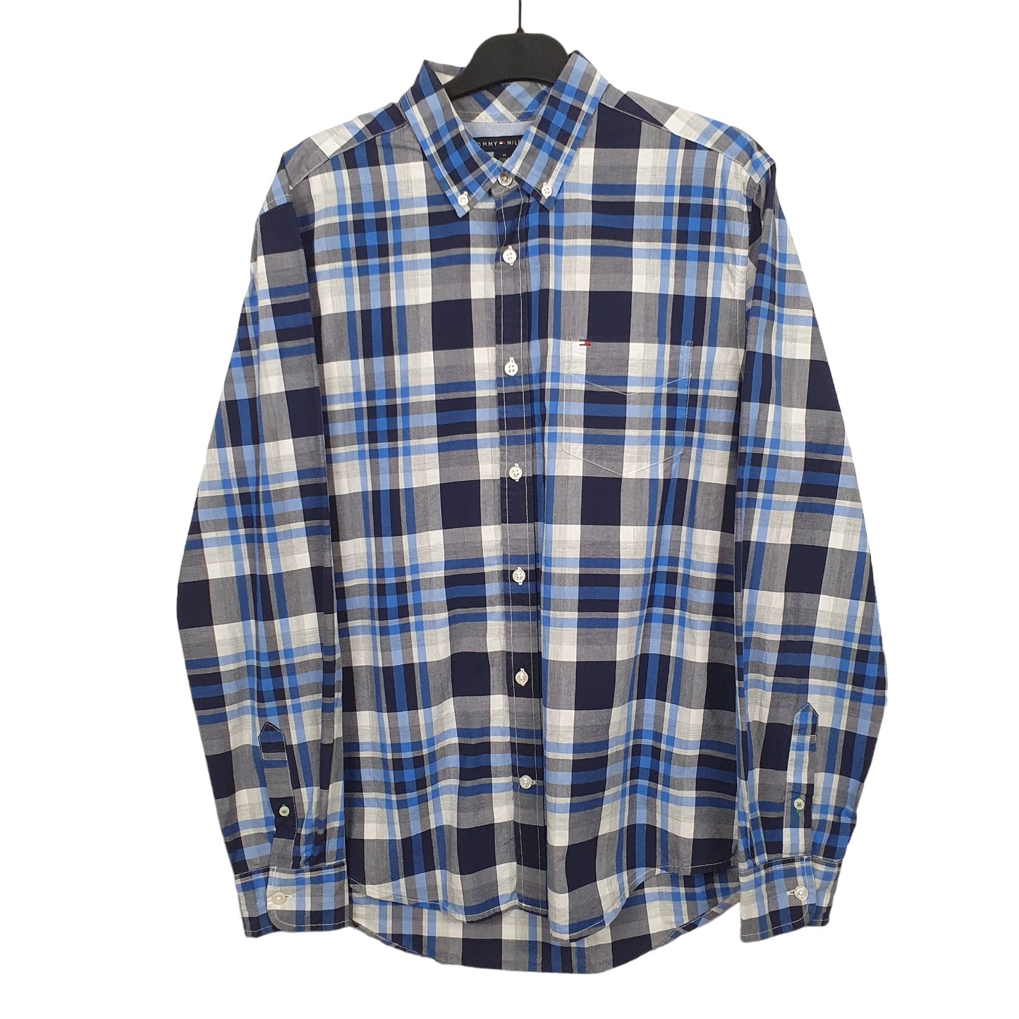 Tommy Hilfiger Long Sleeve Regular Fit Check Shirt Blue