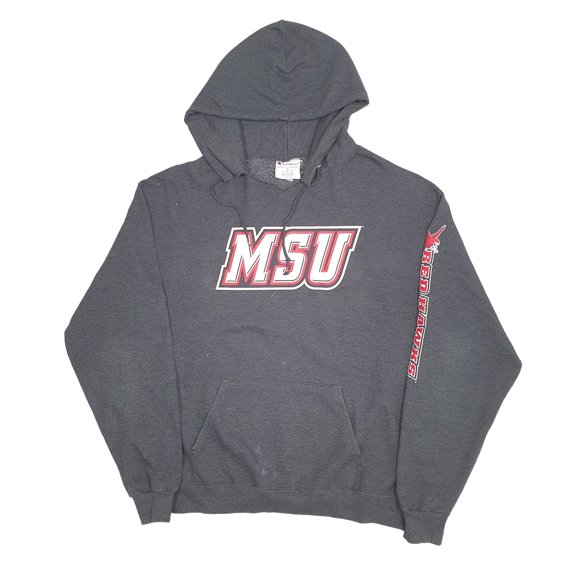 Mens Grey Champion MSU Redhawks USA College Hoodie Jumper