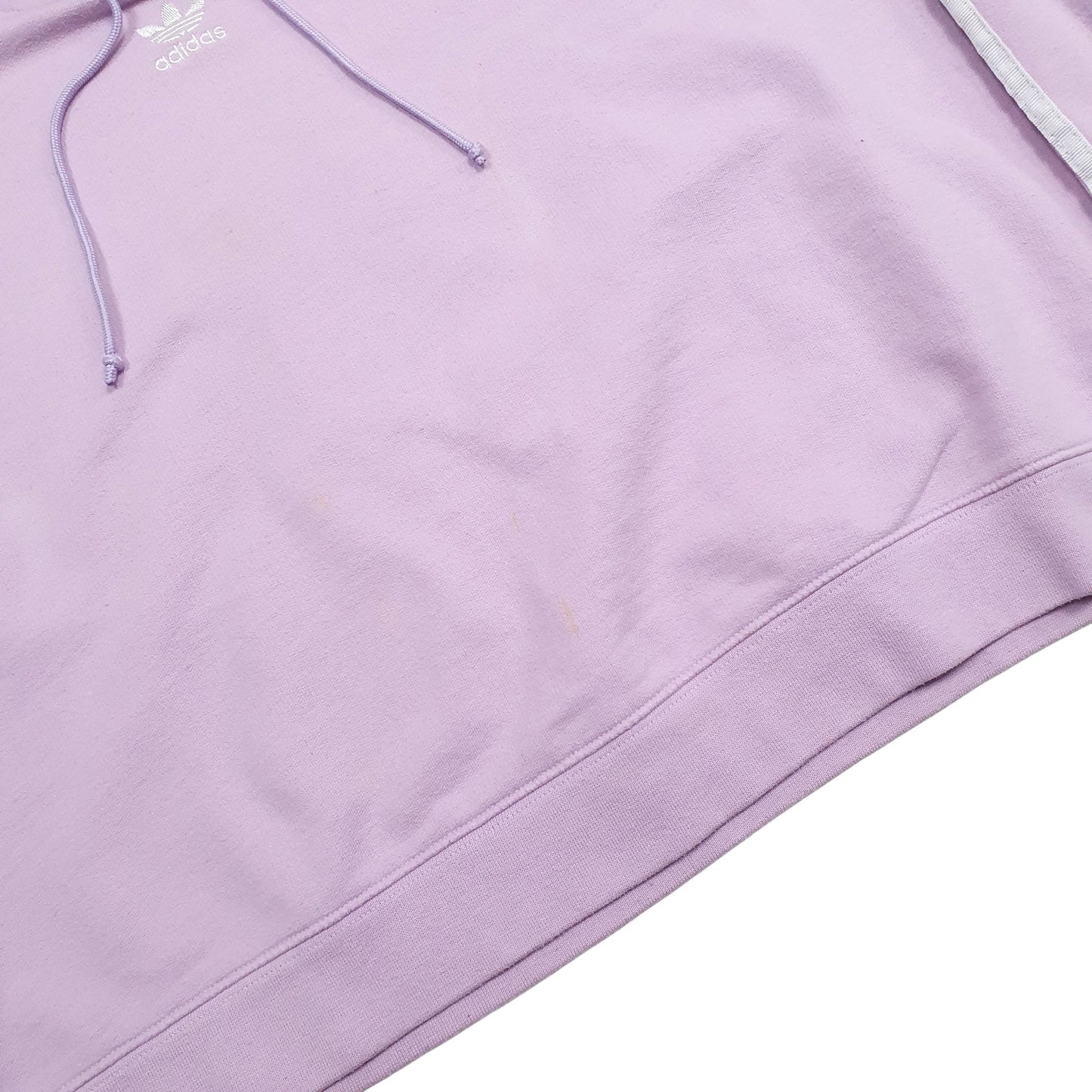 Womens Pink Adidas Crop Top Hoodie Jumper