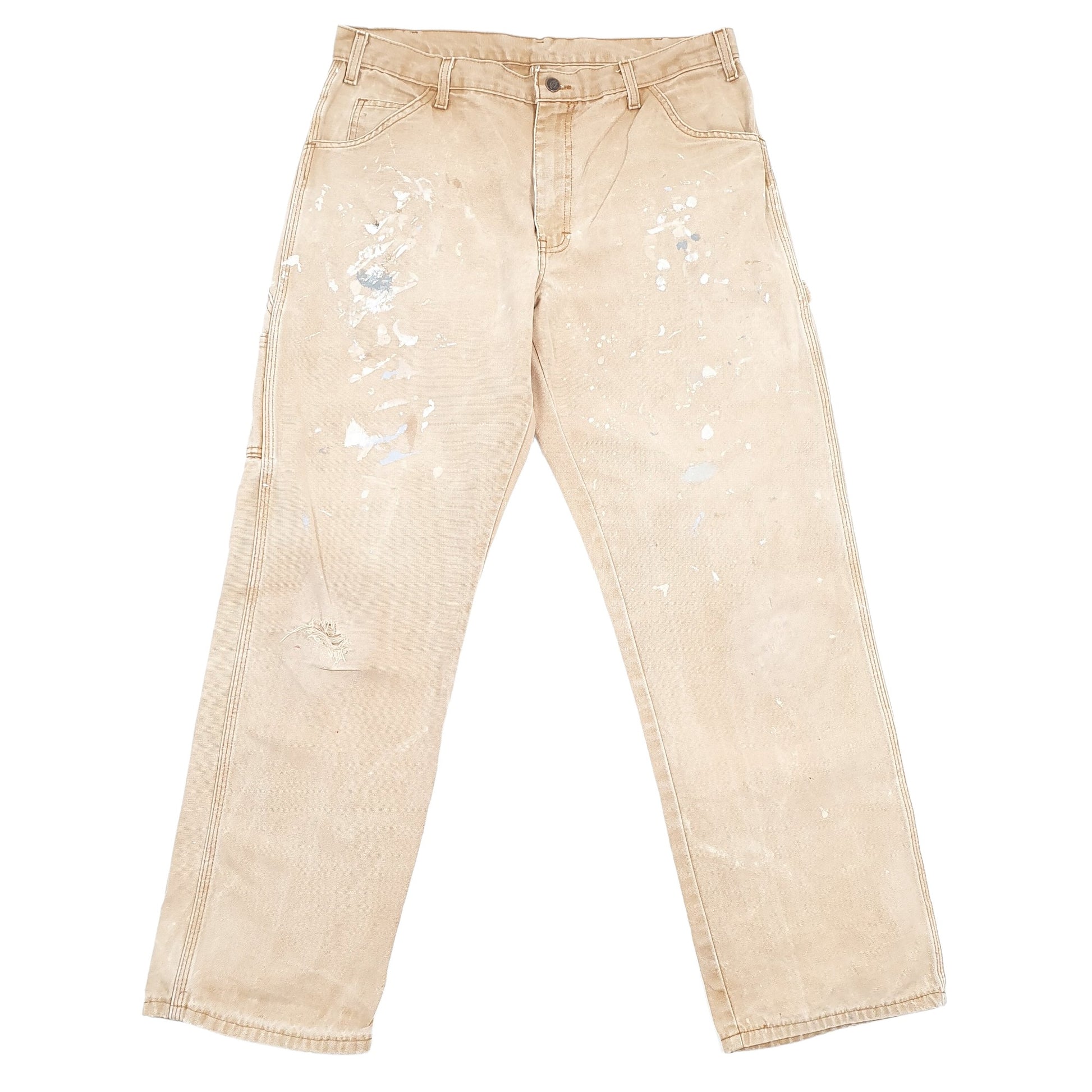 Mens Dickies Beige Carpenter Trousers W36 L31 Beige