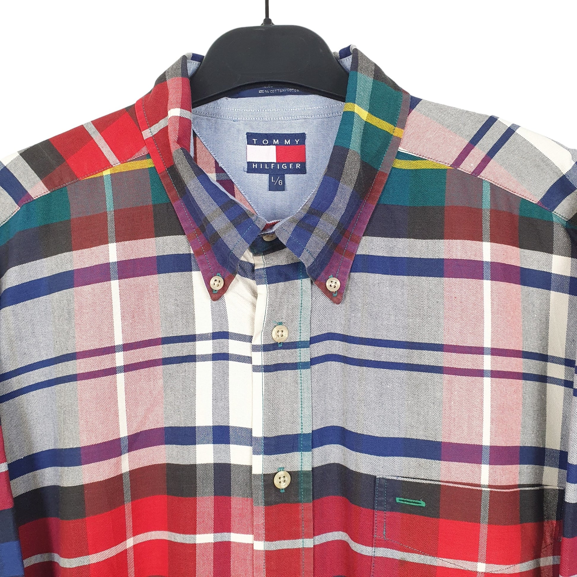 Tommy Hilfiger Long Sleeve Regular Fit Check Shirt Blue