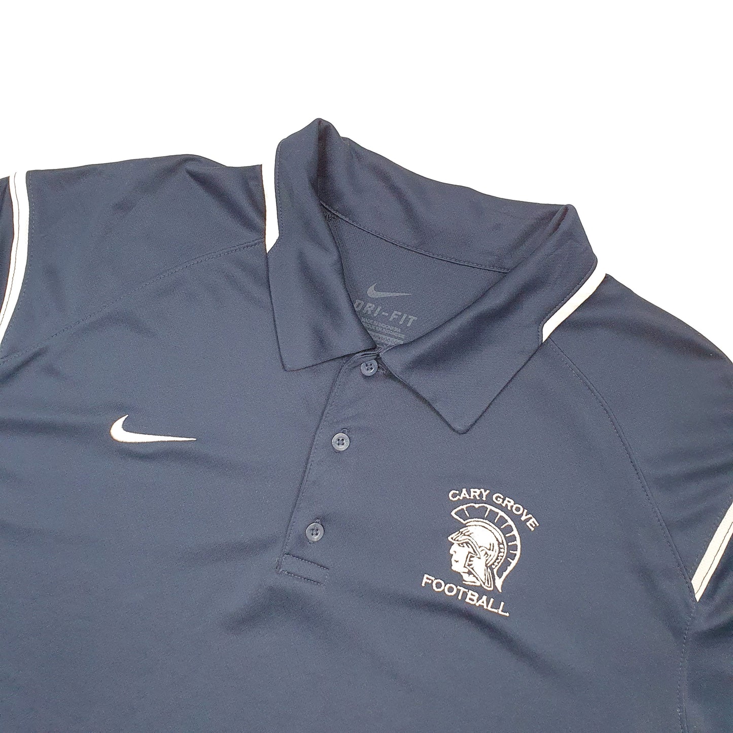 Nike Dri Fit Football Short Sleeve Polyester Polo Shirt Navy