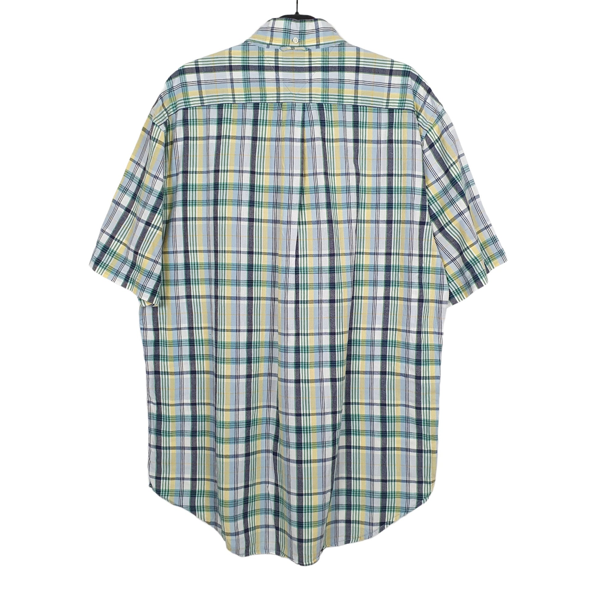 Tommy Hilfiger Short Sleeve Regular Fit Check Shirt Green