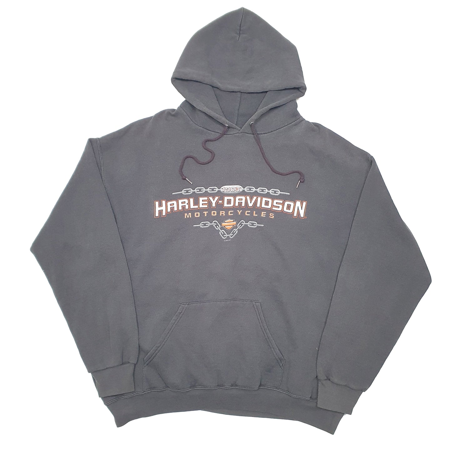 Mens Black Harley Davidson Biker Motorcycles Hals Wisconsin Hoodie Jumper