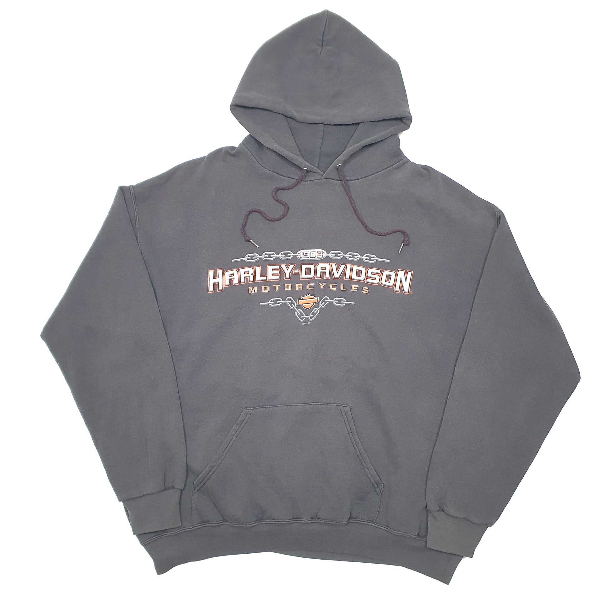 Mens Black Harley Davidson Biker Motorcycles Hals Wisconsin Hoodie Jumper