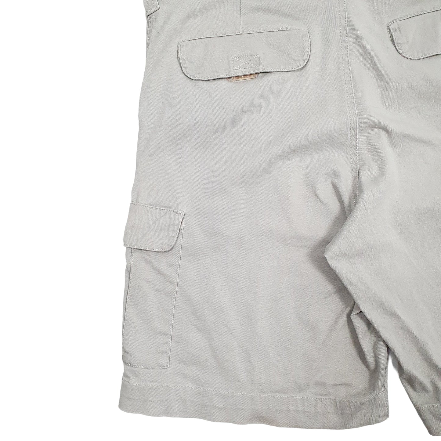 Mens Beige Lee Custom Fit Cargo Shorts