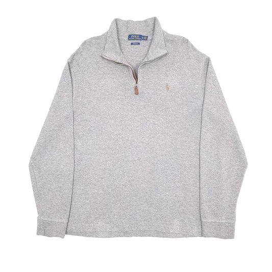 Polo Ralph Lauren Estate Rib Quarter Zip XL Grey
