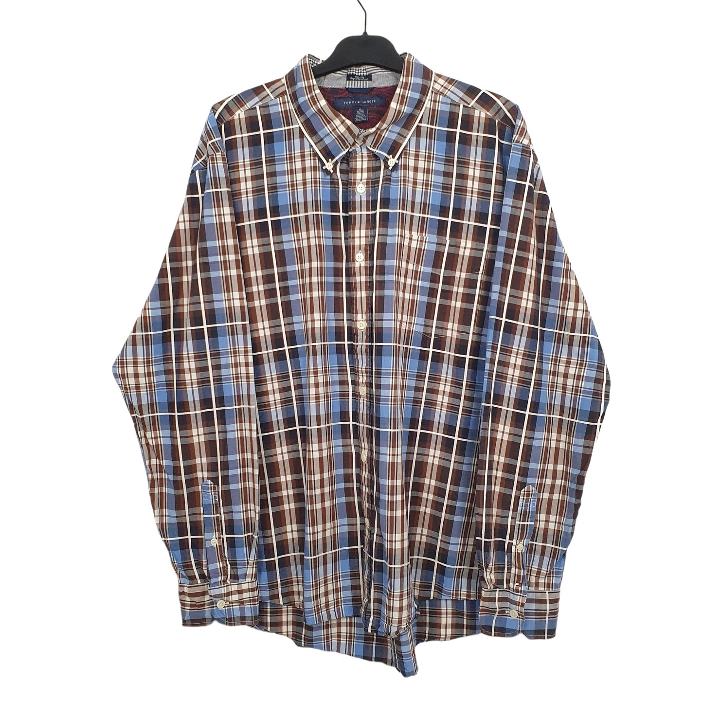 Tommy Hilfiger Long Sleeve Regular Fit Check Shirt Brown