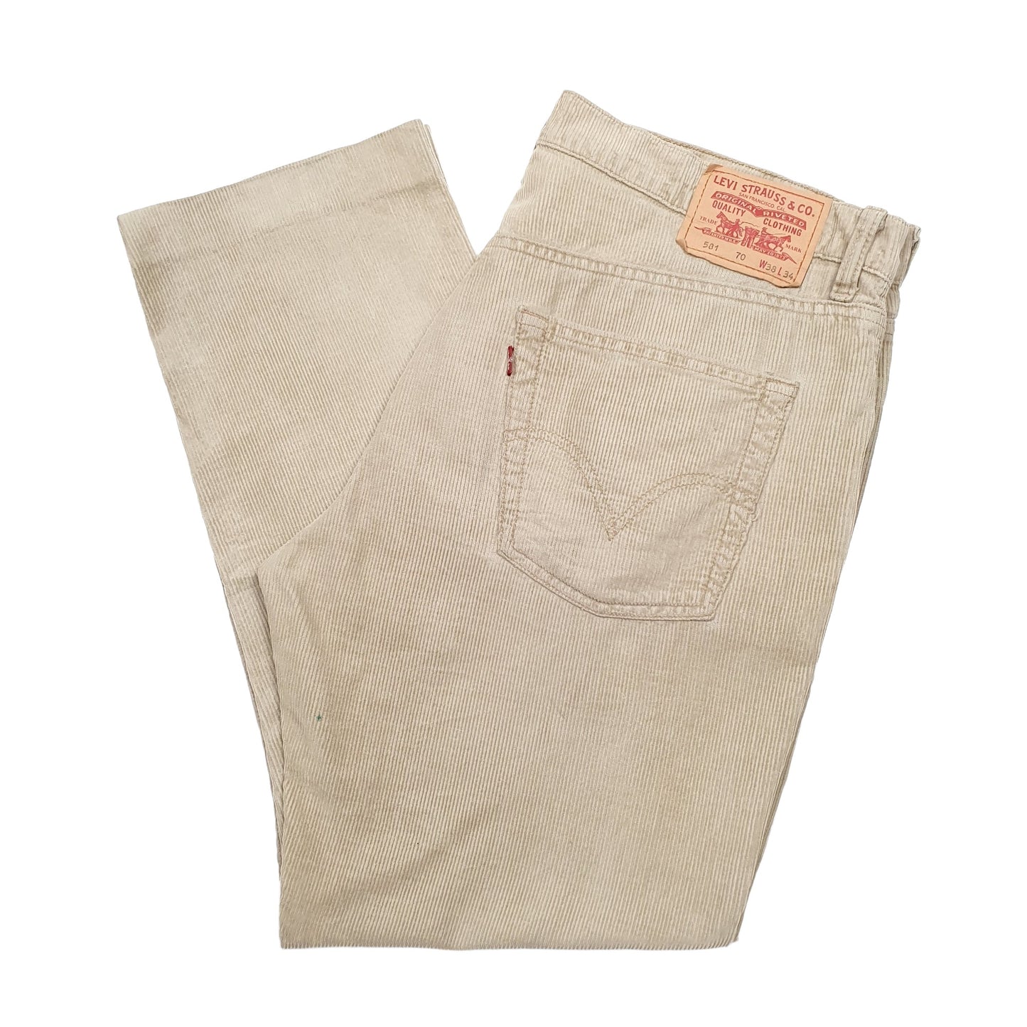Mens Beige Levis  Corduroy Trousers