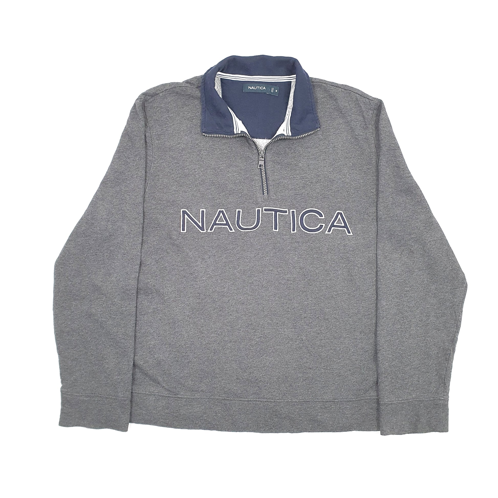 Nautica Spellout Quarter Zip M Grey