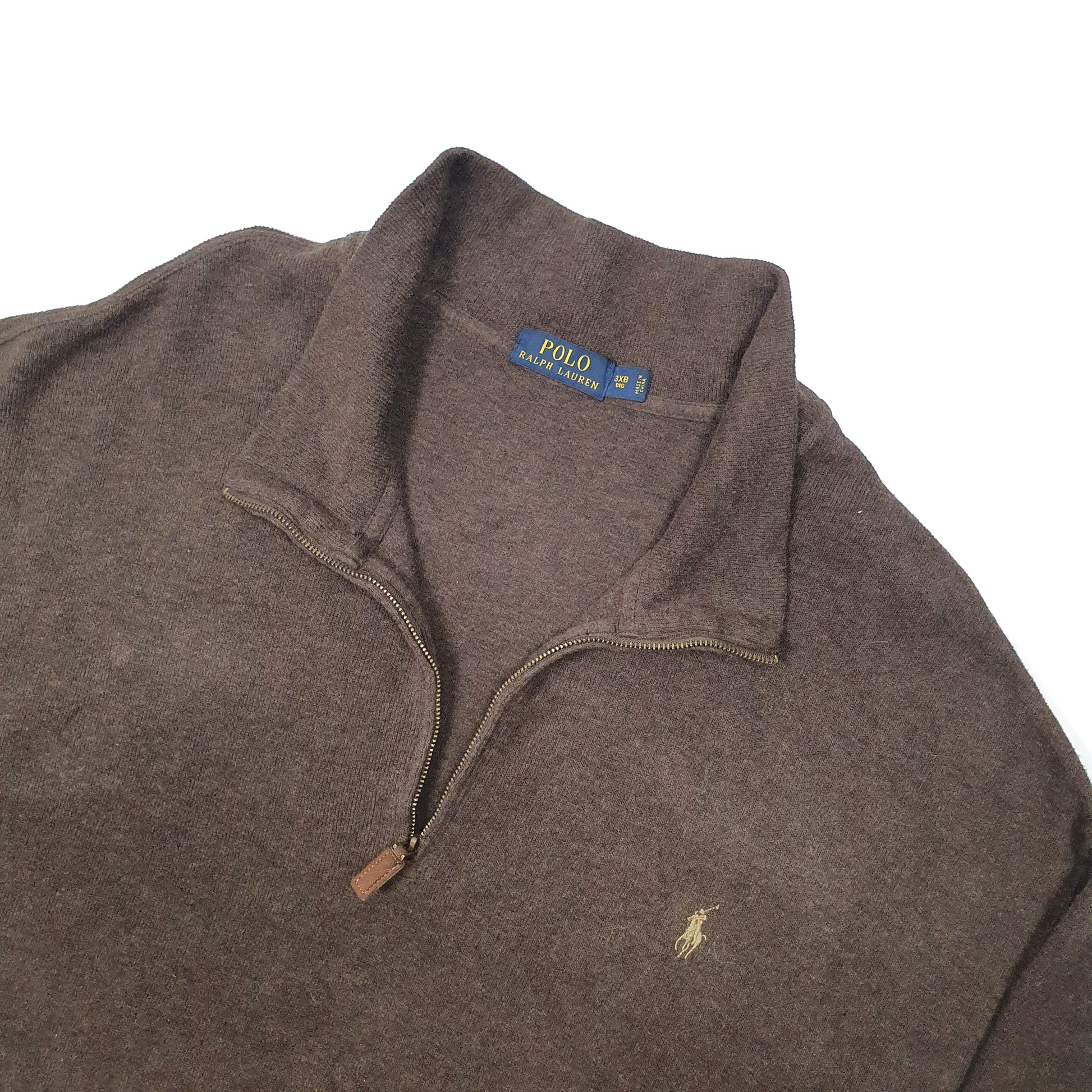 Polo Ralph Lauren Quarter Zip XXXL Brown