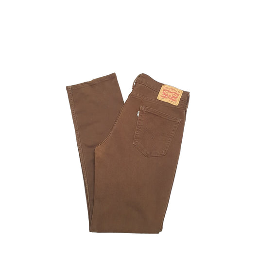 Levis 514 Straight Fit Jeans W33 L34 Brown
