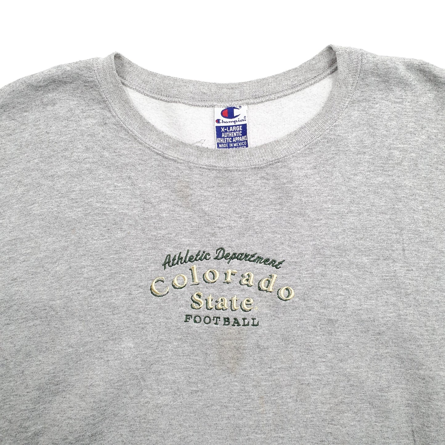 Mens Grey Champion USA College Colorado State Football Crewneck Jumper