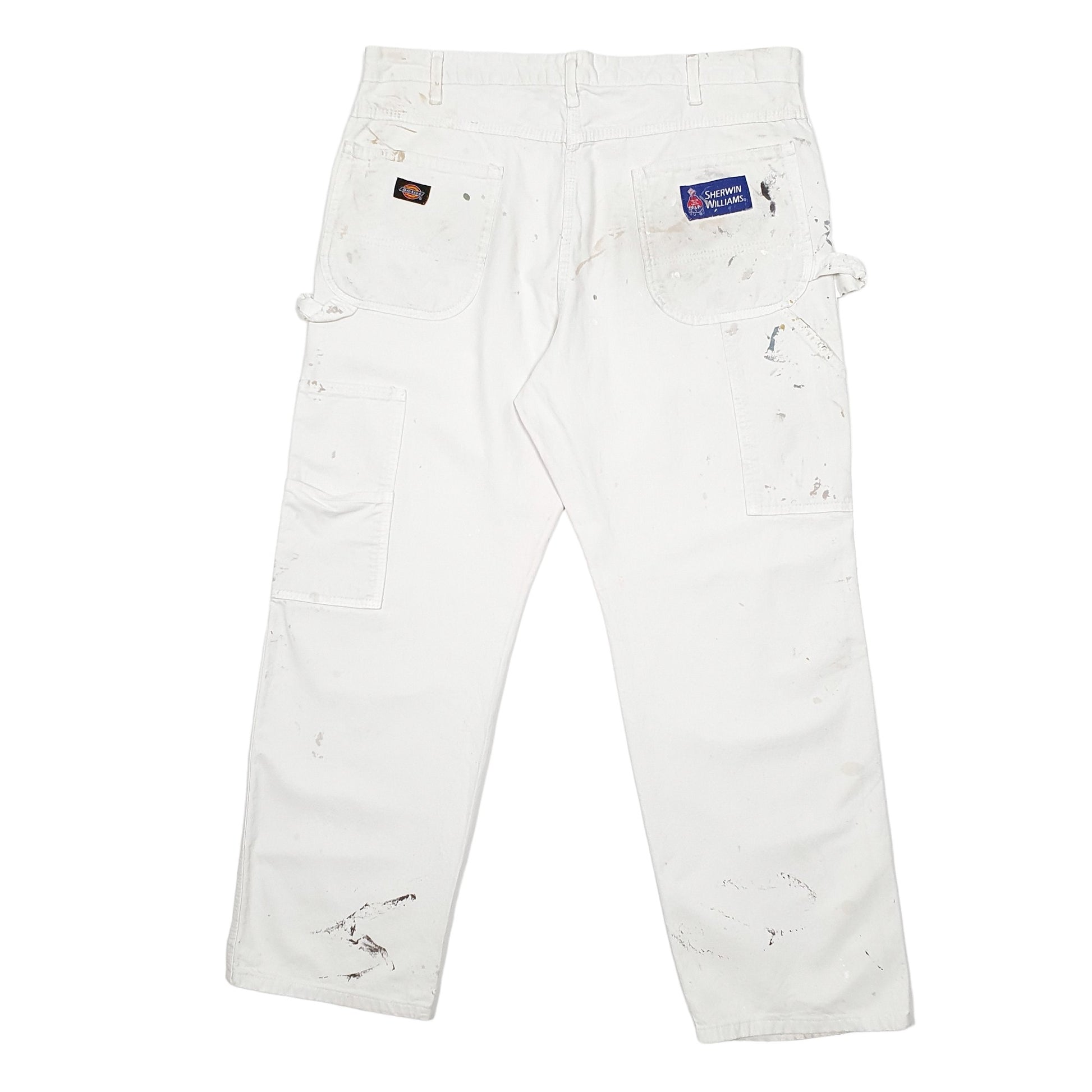 Mens White Dickies  Carpenter Trousers