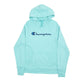 Womens Blue Champion Spellout Hoodie Jumper