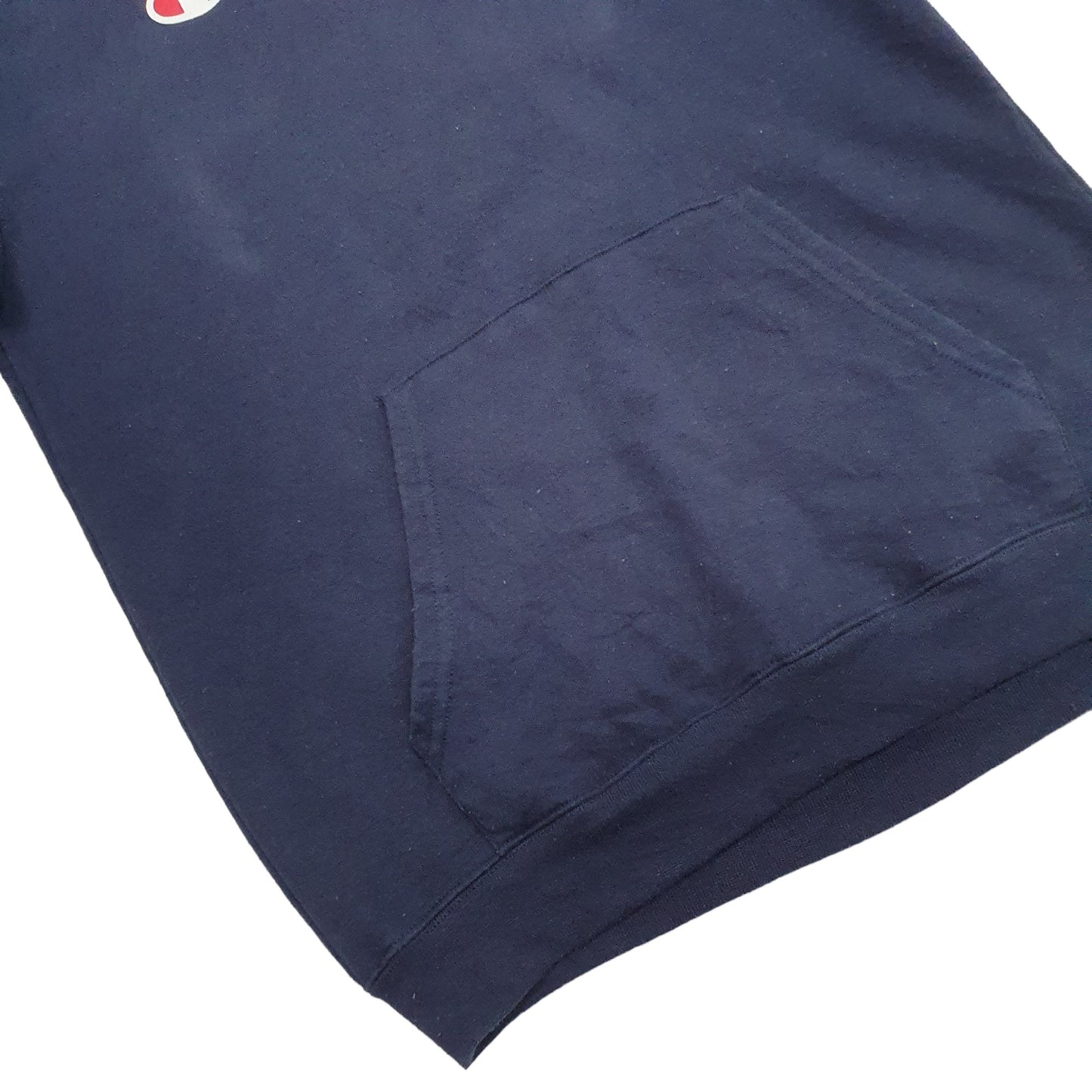 Mens Navy Champion Spellout Hoodie Jumper