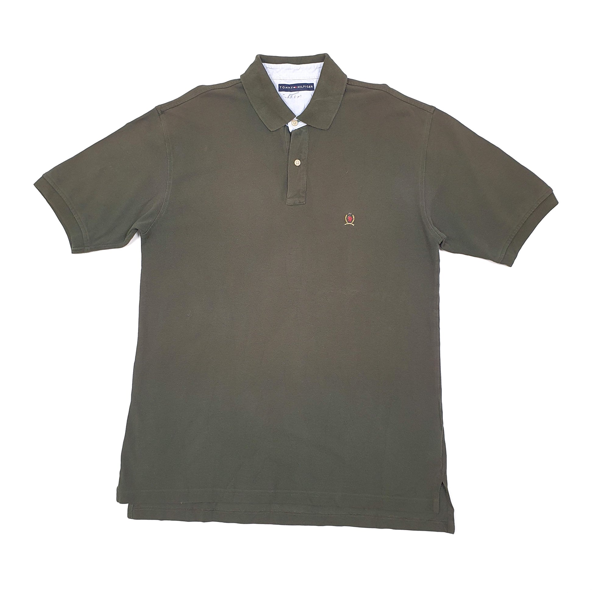Mens Green Tommy Hilfiger Vintage Short Sleeve Polo Shirt